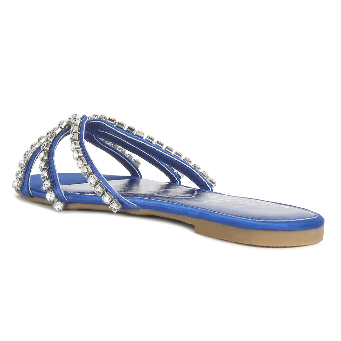 dimante strap flat sandals#color_blue