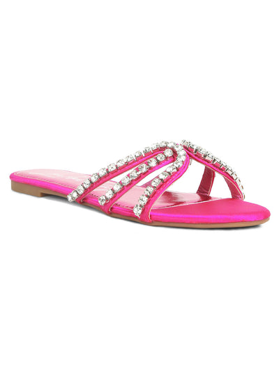 dimante strap flat sandals#color_fuchsia