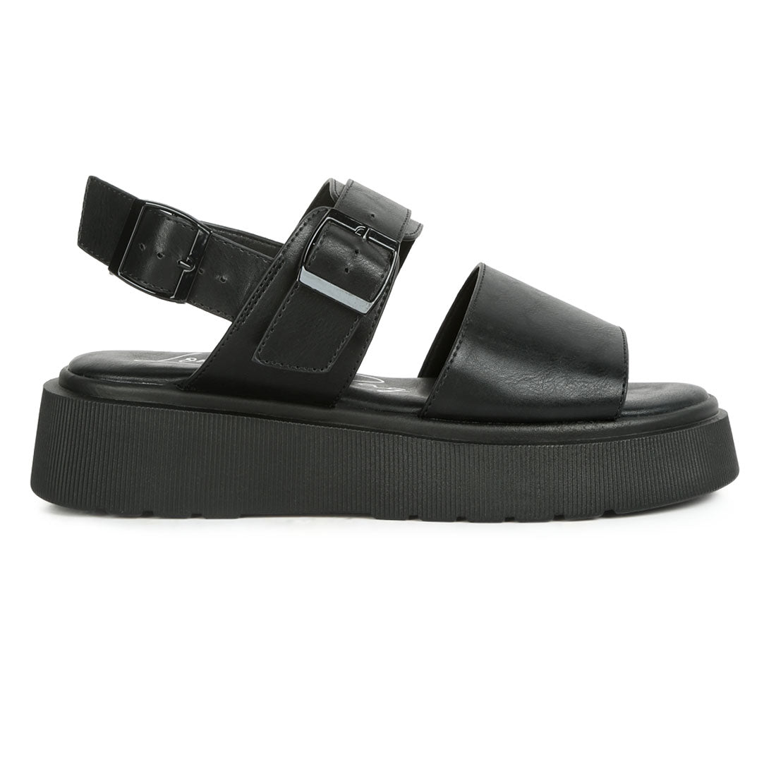 pin buckle platform sandals#color_black