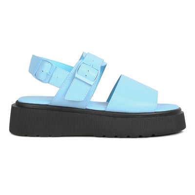 pin buckle platform sandals#color_blue