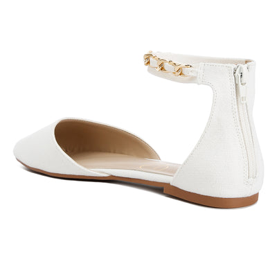 chain embellished flat sandals#color_off-white