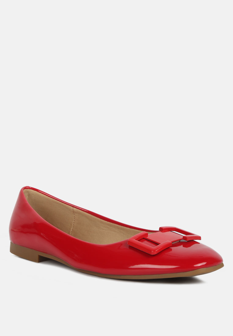 women embellished flat ballerinas#color_red