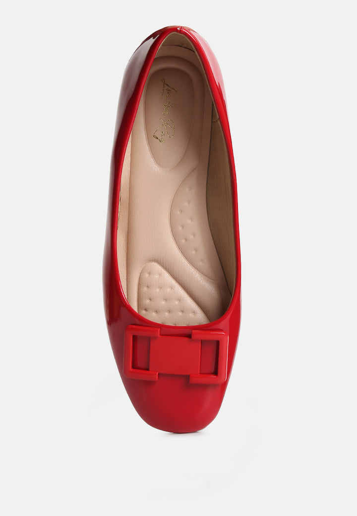 women embellished flat ballerinas#color_red