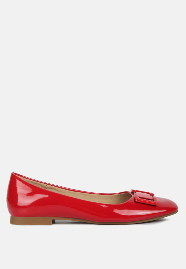 women embellished flat ballerinas#color_red