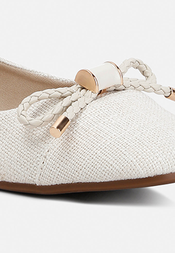 women metallic embellished flat ballerinas#color_beige