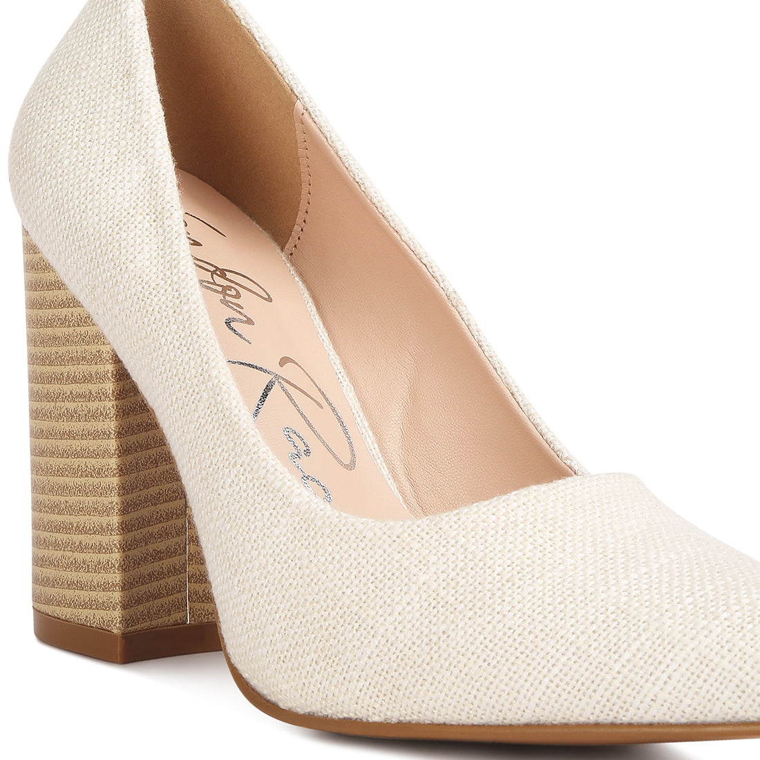 wide fit chic block heel pumps#color_off-white