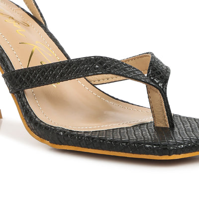 ankle strap thong sandals#color_black