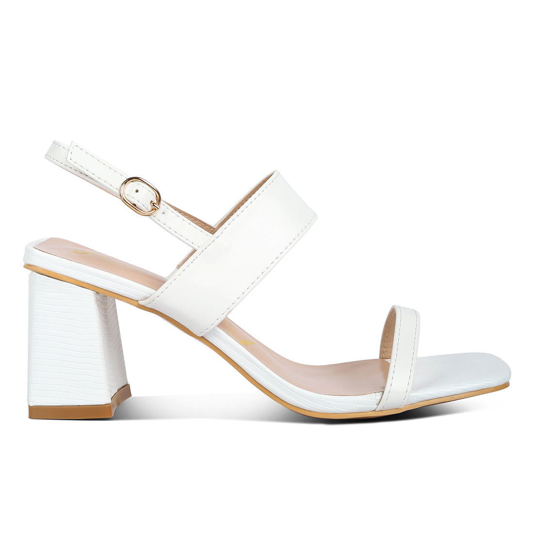 elasticated gussets block heel sandals#color_white