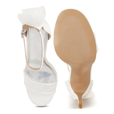 bow detail lace stiletto sandals#color_white