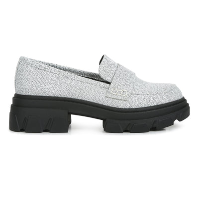 chunky lug sole loafers#color_white