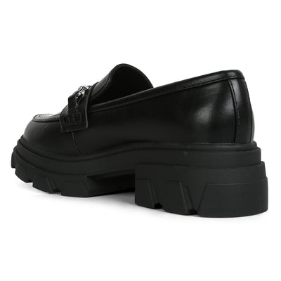 embellished chunky platform loafers#color_black