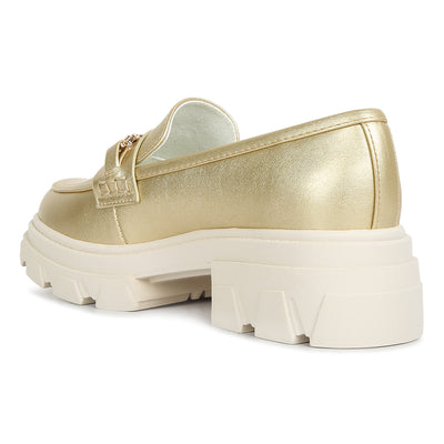 darlina metallic platform loafers#color_gold