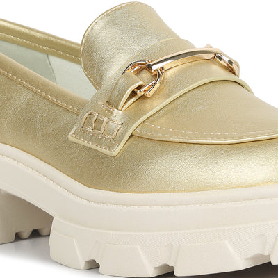 darlina metallic platform loafers#color_gold