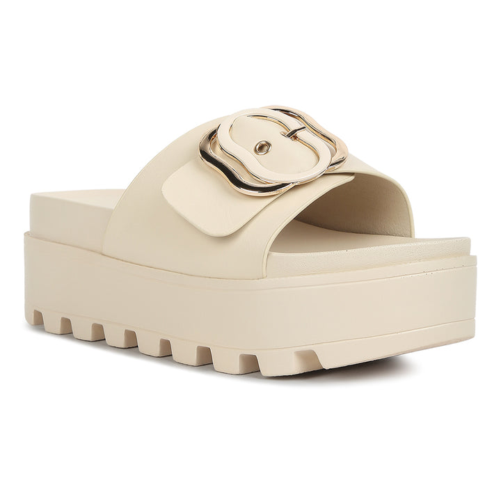 lug sole flatform sliders#color_beige