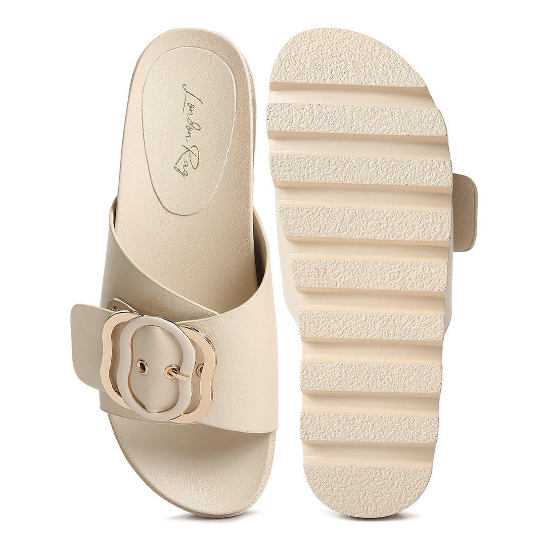 lug sole flatform sliders#color_beige