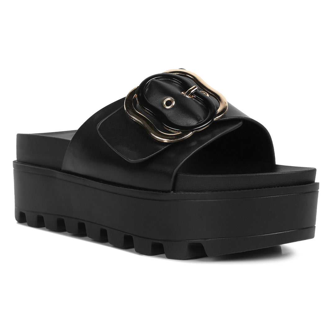 lug sole flatform sliders#color_black