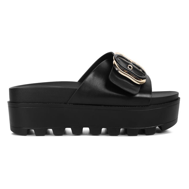 lug sole flatform sliders#color_black