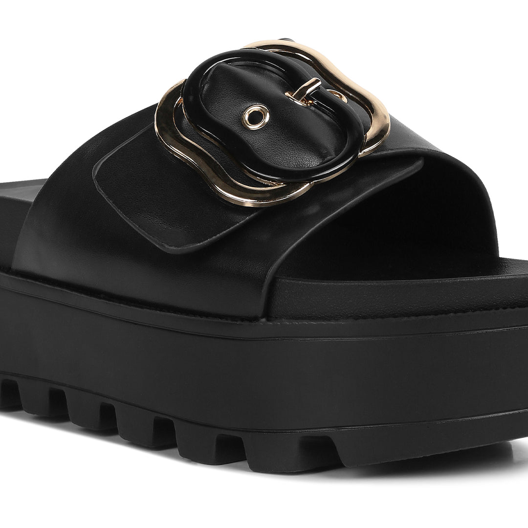 lug sole flatform sliders#color_black