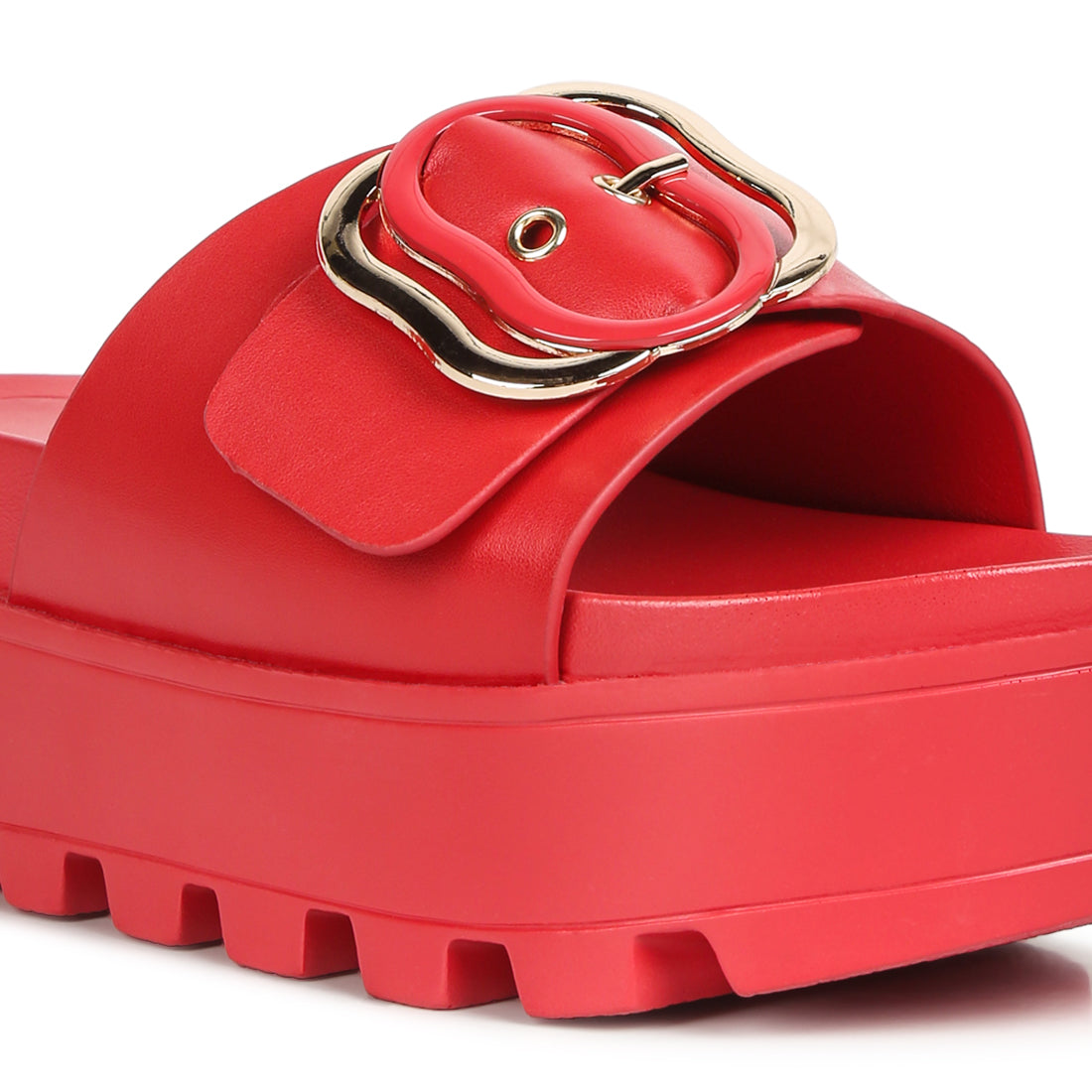 lug sole flatform sliders#color_red