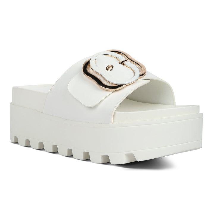 lug sole flatform sliders#color_white