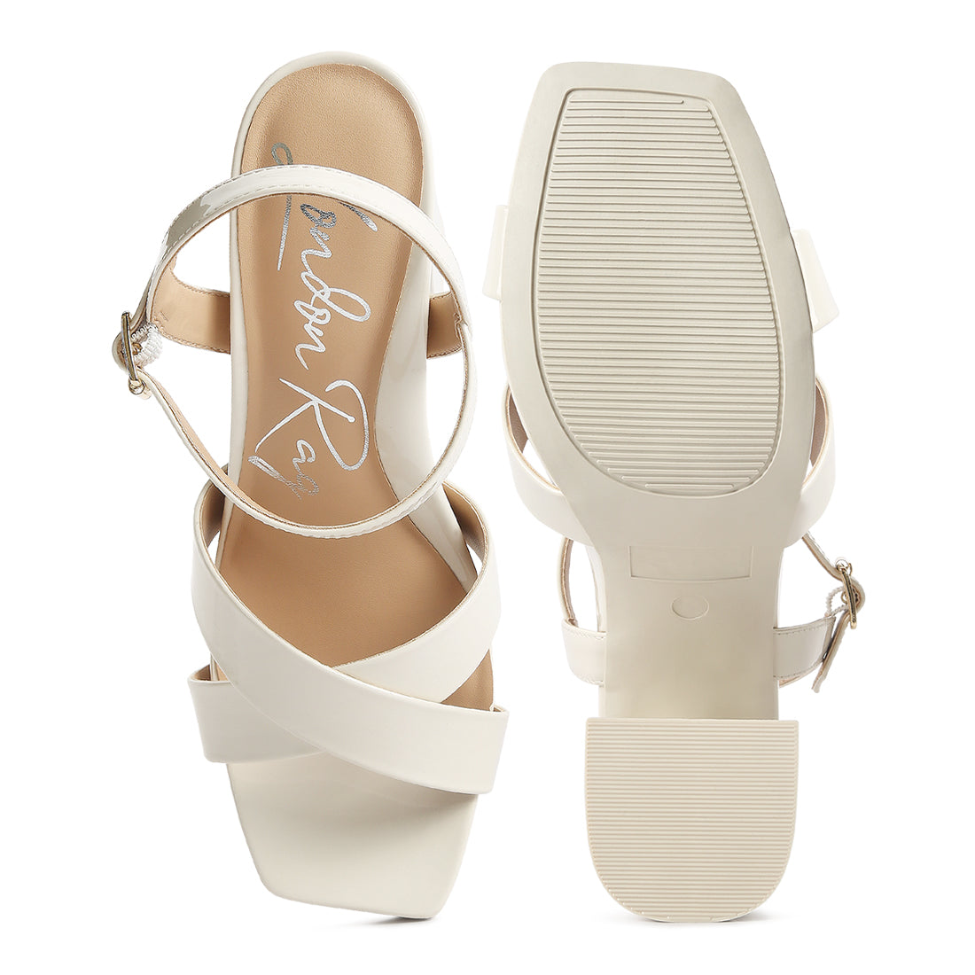 criss cross block heels sandals#color_off-white