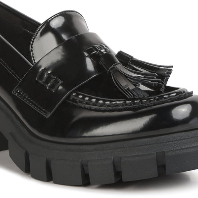 tassels detail chunky loafers#color_black