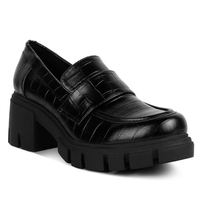 chunky block heel loafers#color_black