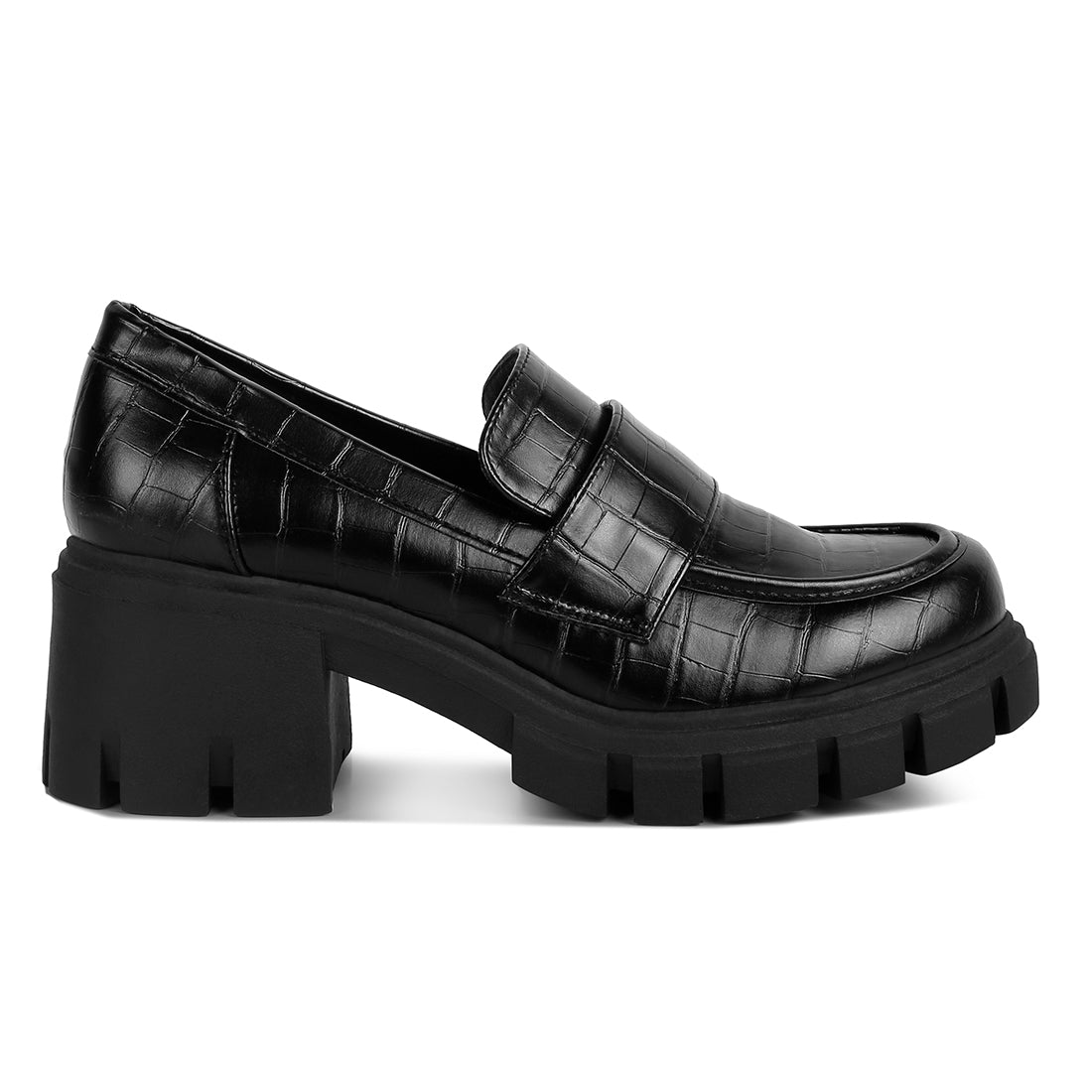 chunky block heel loafers#color_black