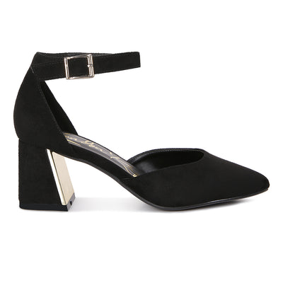 metallic accent angle heeled sandals#color_black