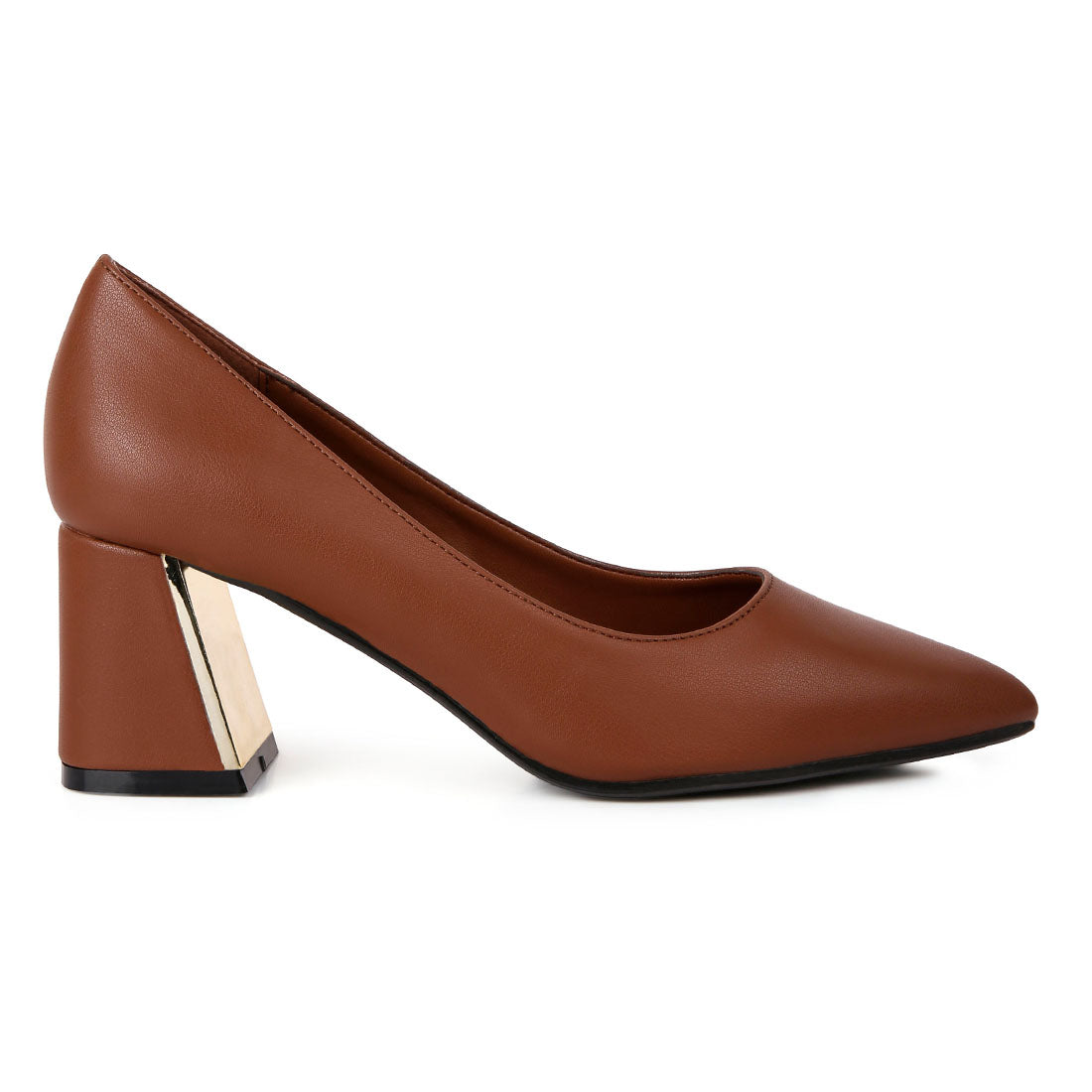 block heel pumps#color_brown