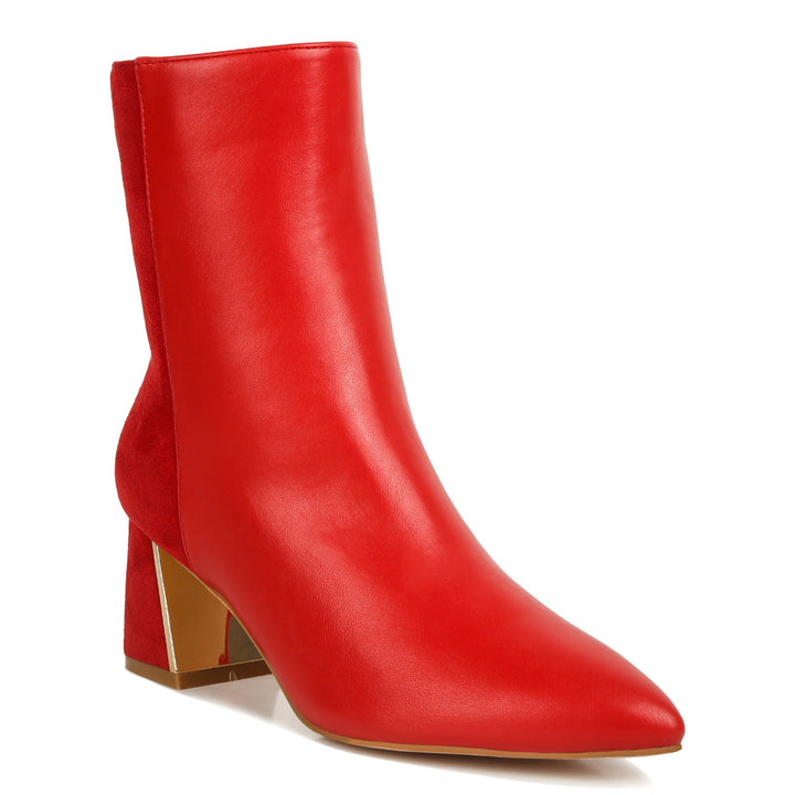 suede back panel high ankle boots#color_red