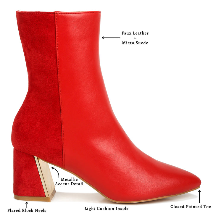 suede back panel high ankle boots#color_red