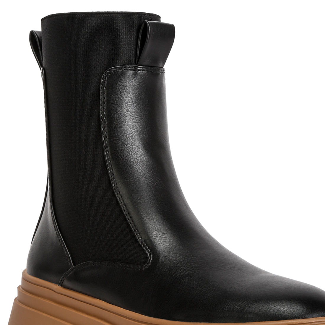 high top chunky chelsea boots#color_black
