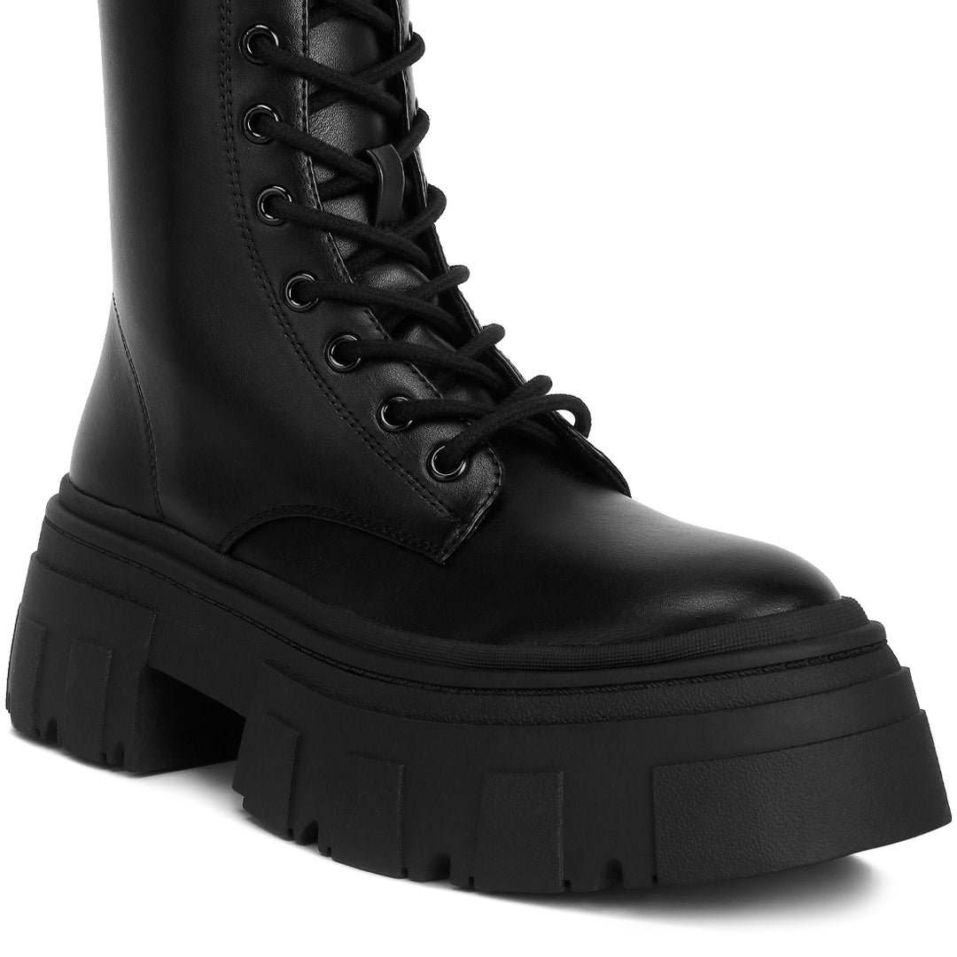 combat chunky boots#color_black