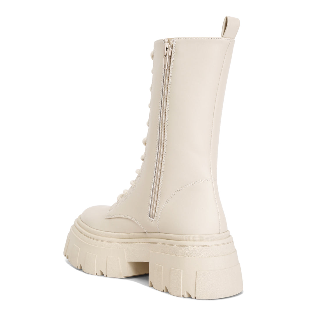 combat chunky boots#color_beige