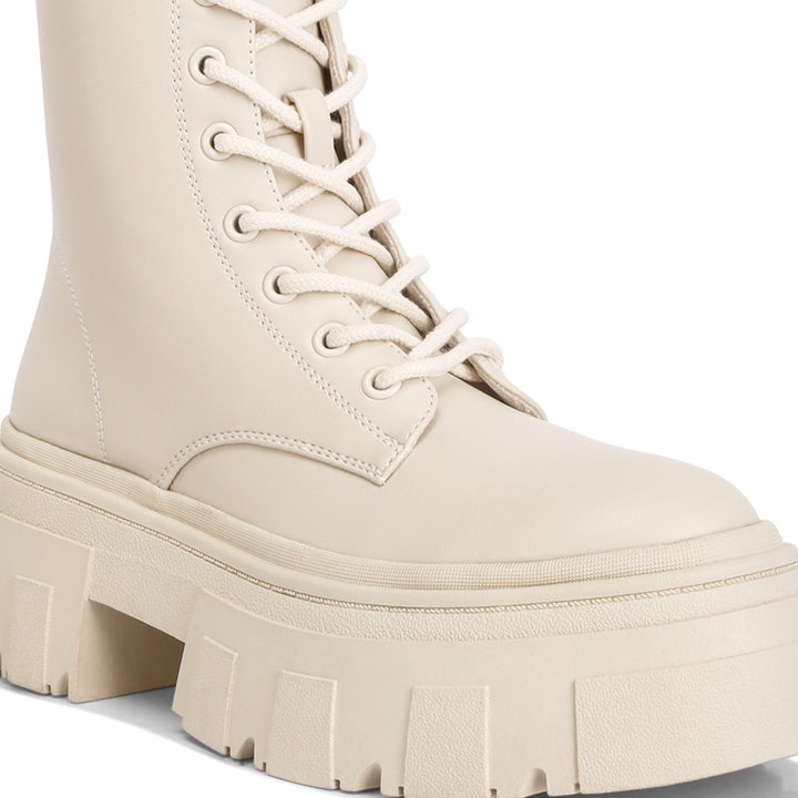 combat chunky boots#color_beige