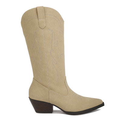 Ginni Embroidered Calf Boots#color_beige