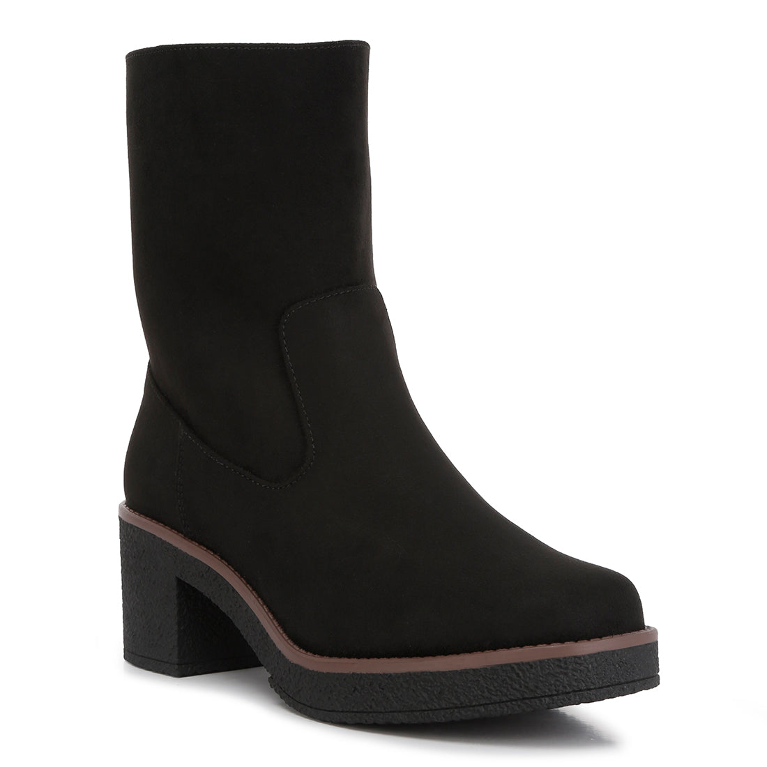 block heel micro suede boots#color_black