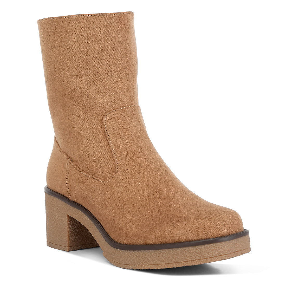 block heel micro suede boots#color_tan