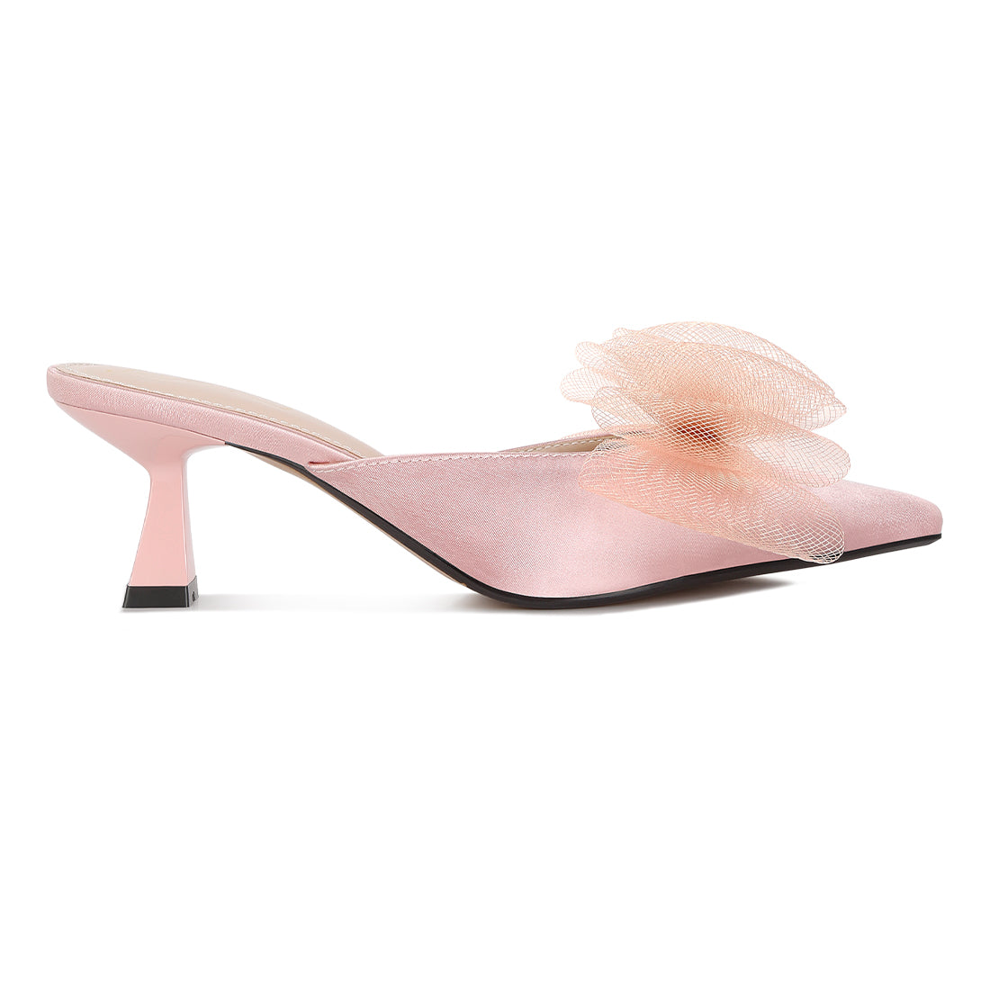 organza bow embellished mules#color_blush