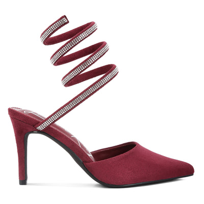 Elvira rihnestone embellished sandals#color_burgundy