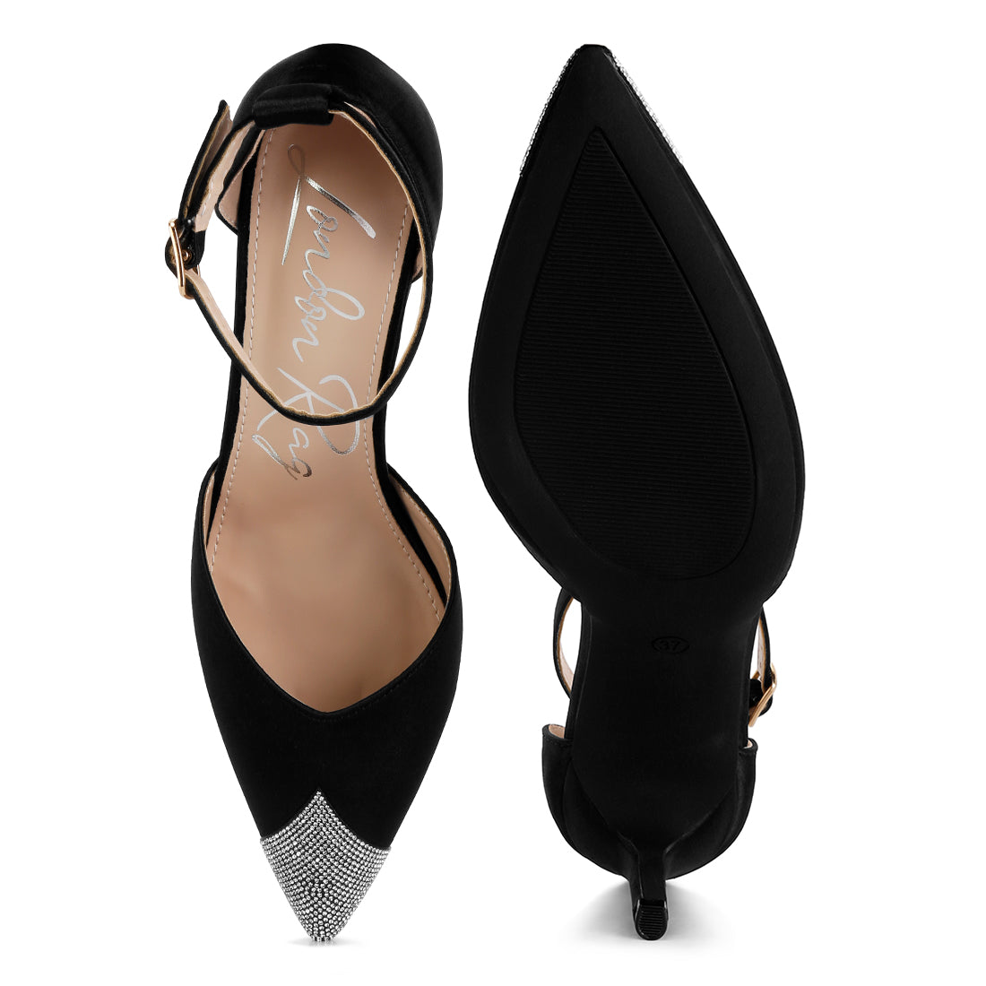 everalda toe cap embellished sandals#color_black