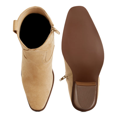 elettra ankle length cowboy boots#color_beige