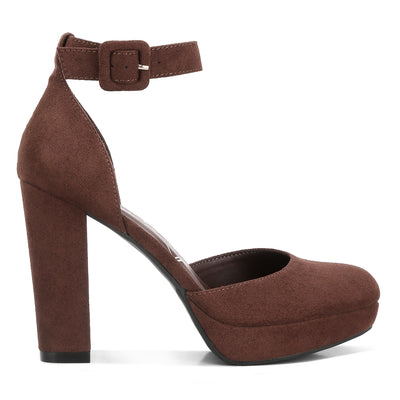 inigo interchangeable ankle strap platform sandals#color_brown