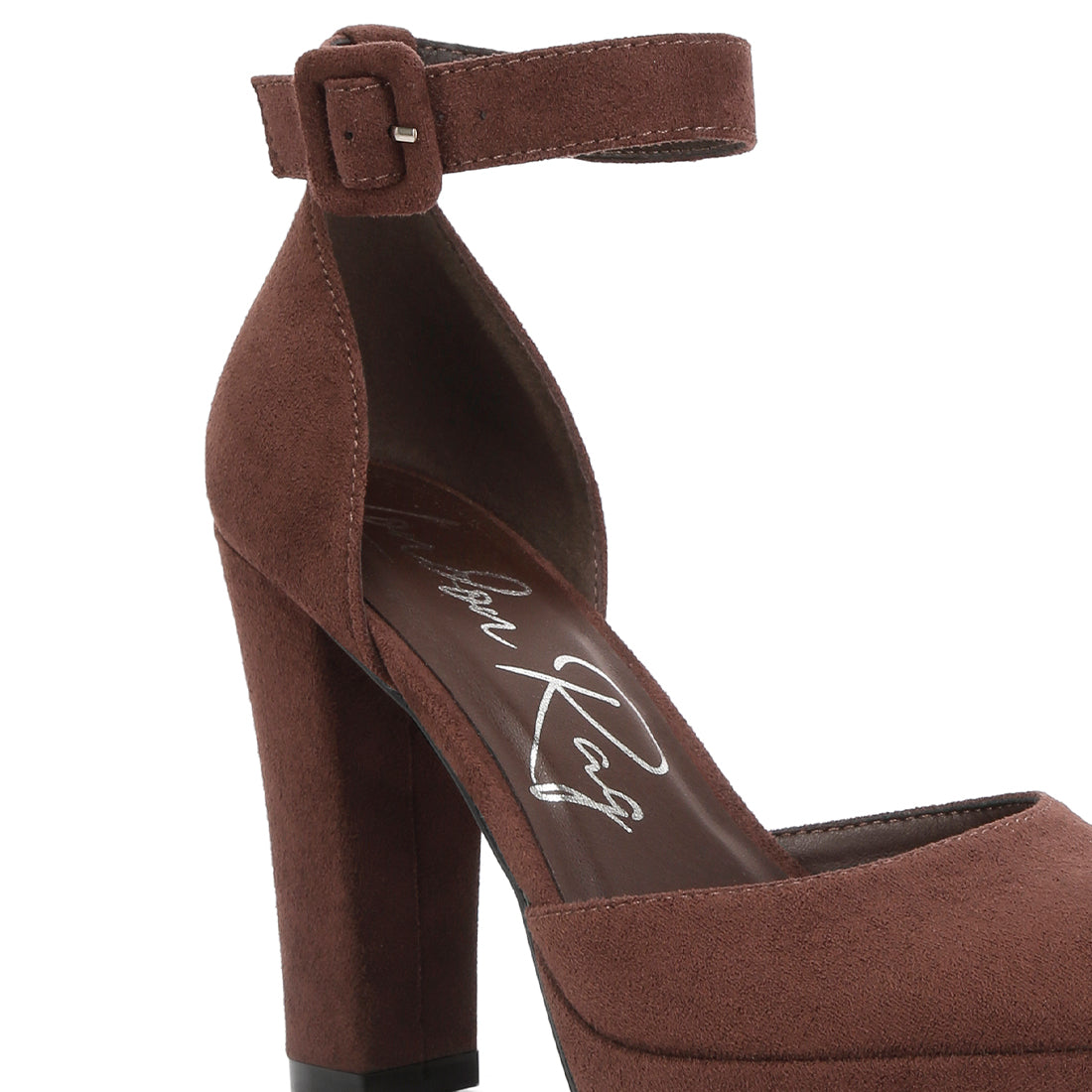 inigo interchangeable ankle strap platform sandals#color_brown