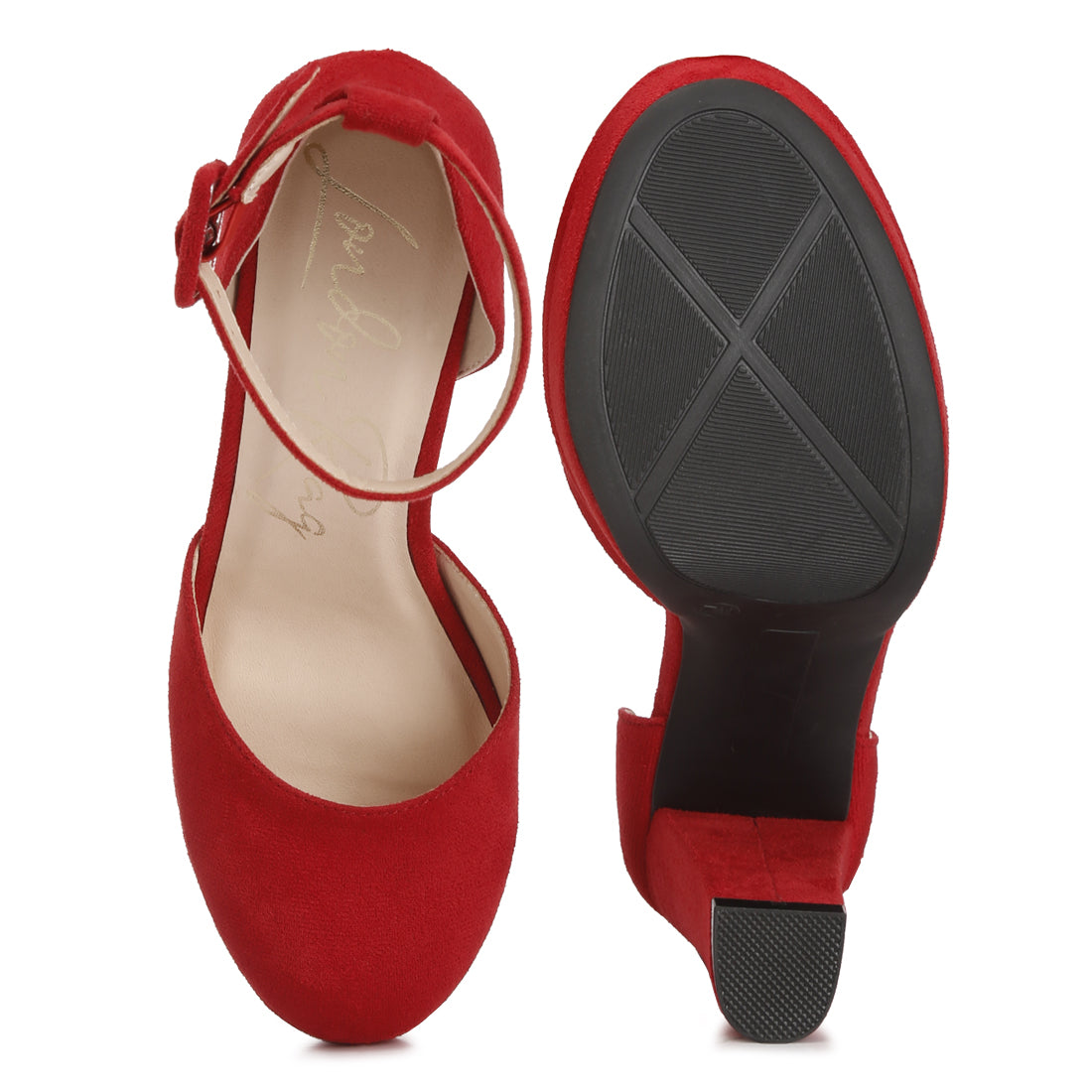 inigo interchangeable ankle strap platform sandals#color_red