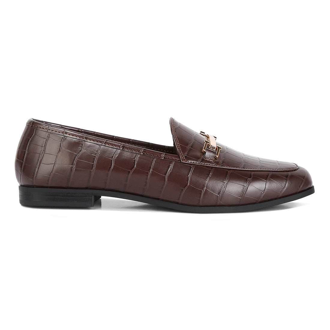 street-smart horsebit embellished loafers#color_brown
