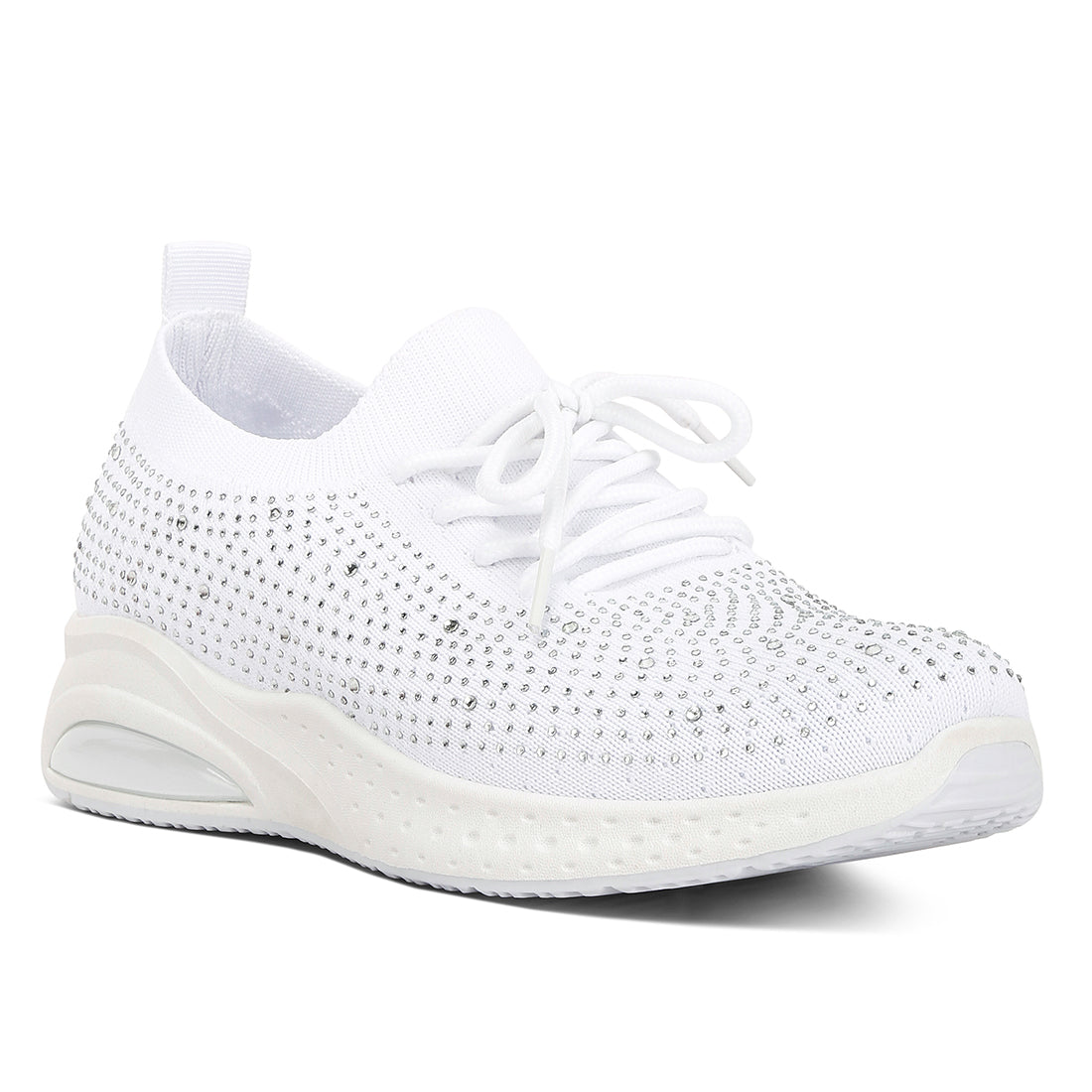 elizha stud embellished sneakers#color_white