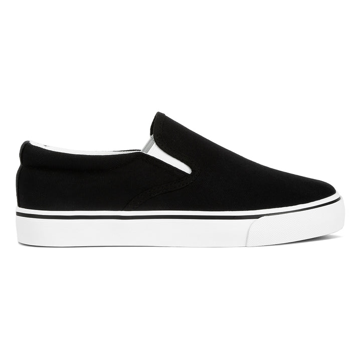 laszlo canvas slip on sneakers#color_black