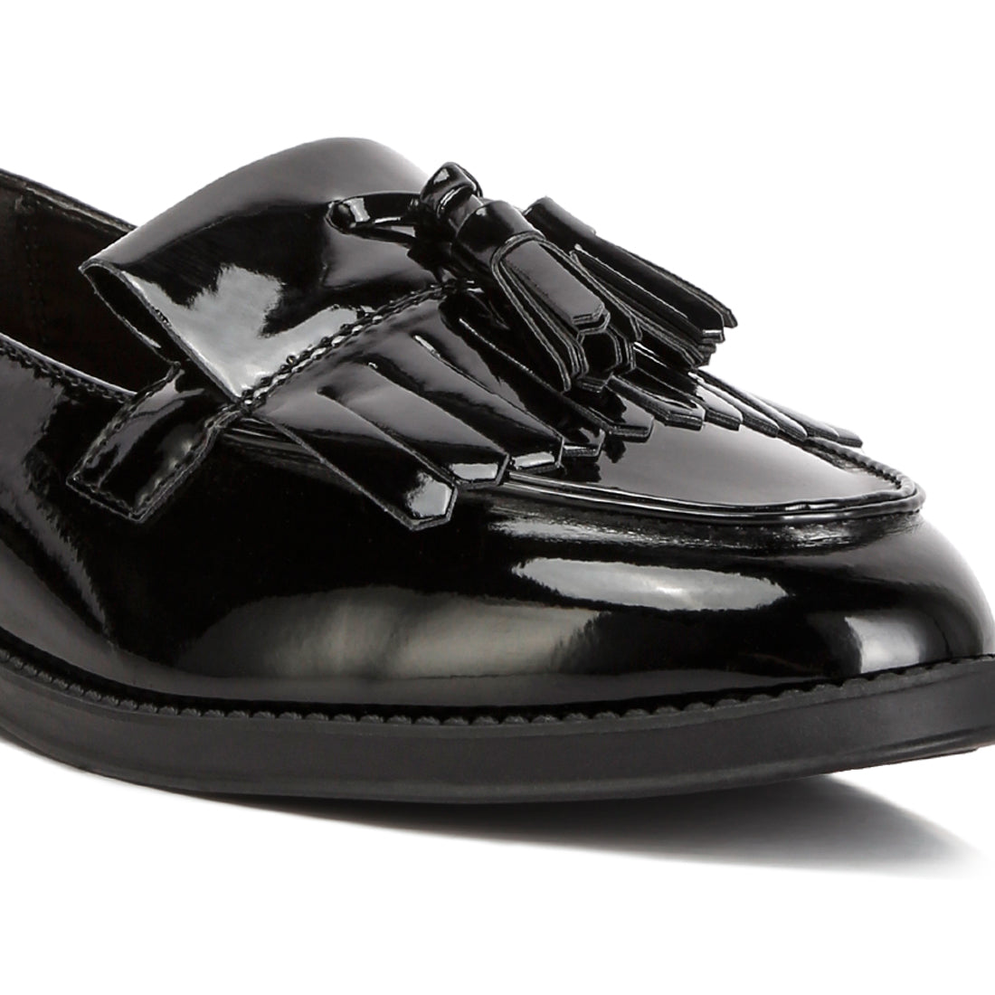 Valerie Tassel Detail Patent Loafers